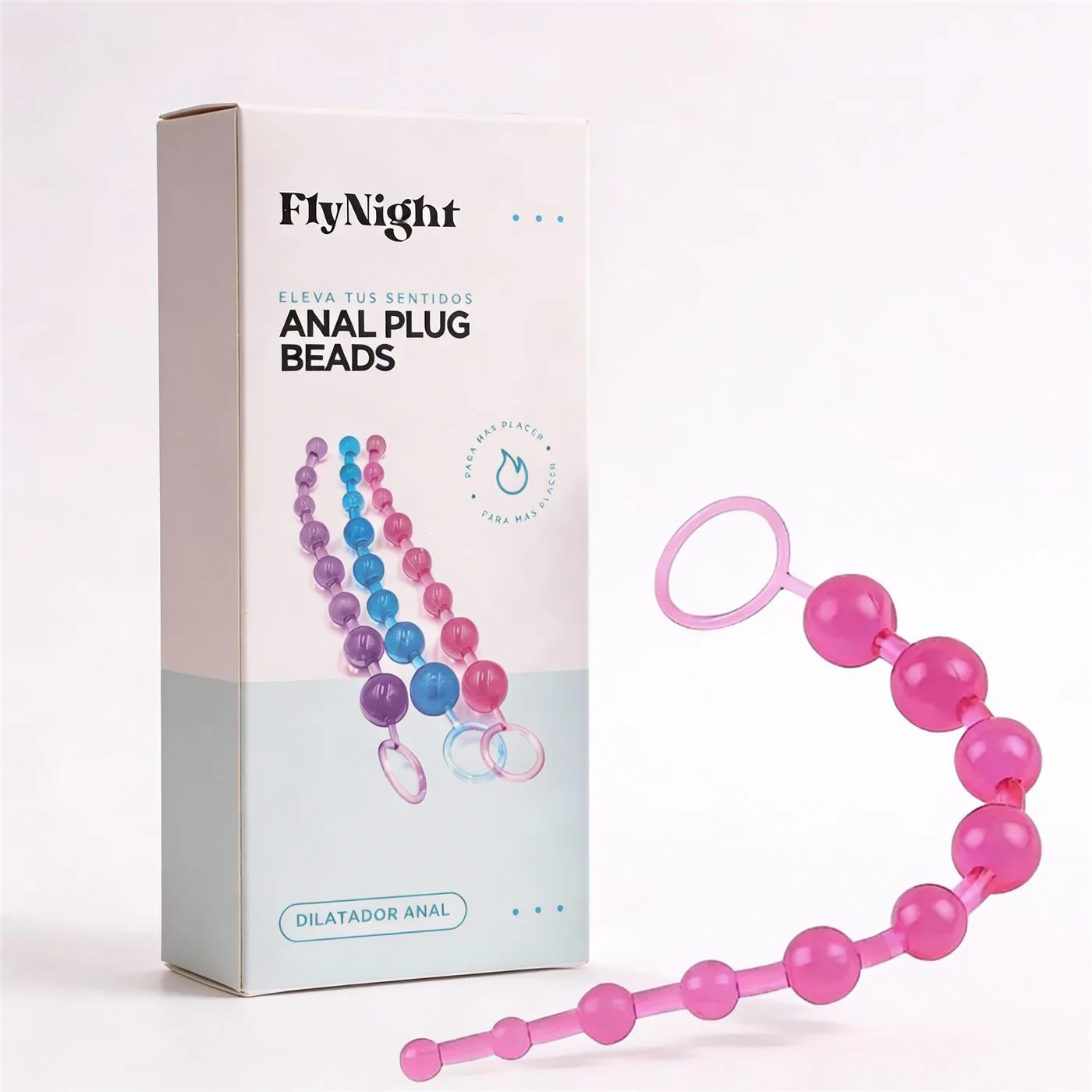 Anal Plug Beads Rosa Fly Night