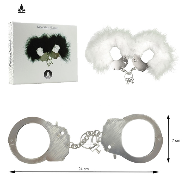 Esposas de peluche color blanco