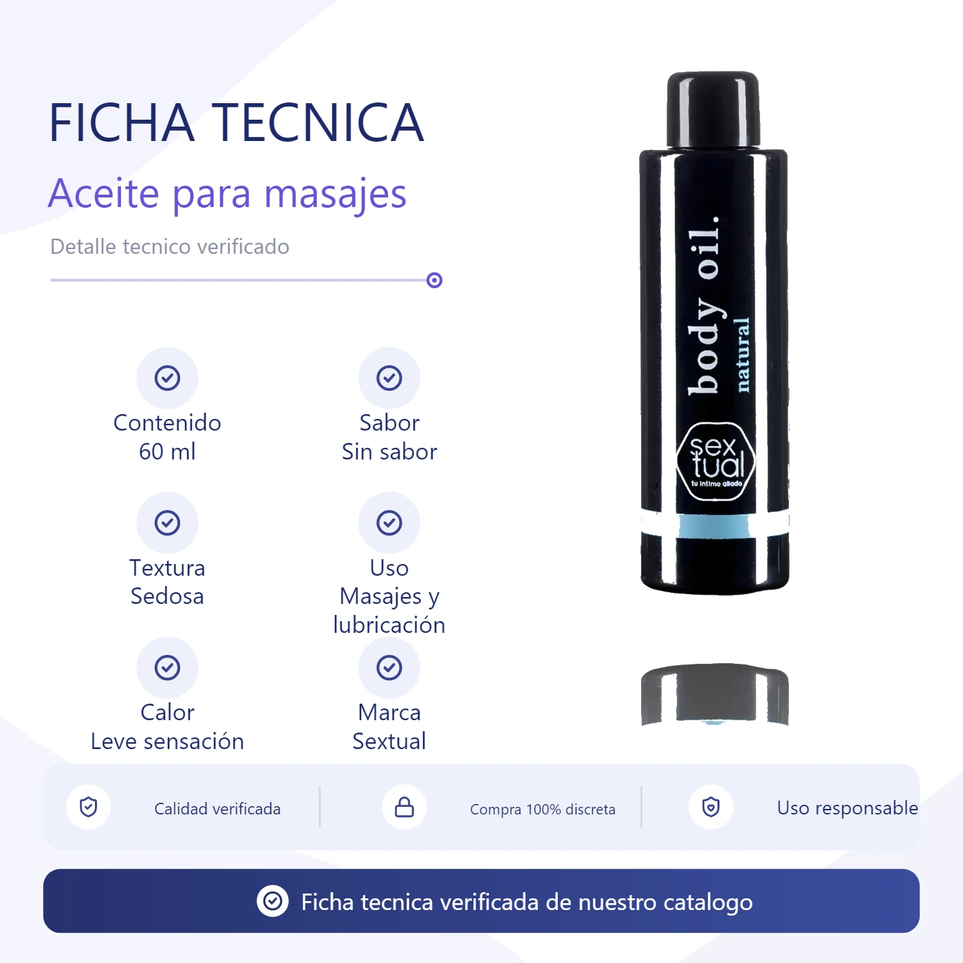 Aceite Para Masajes Natural 60Ml 1