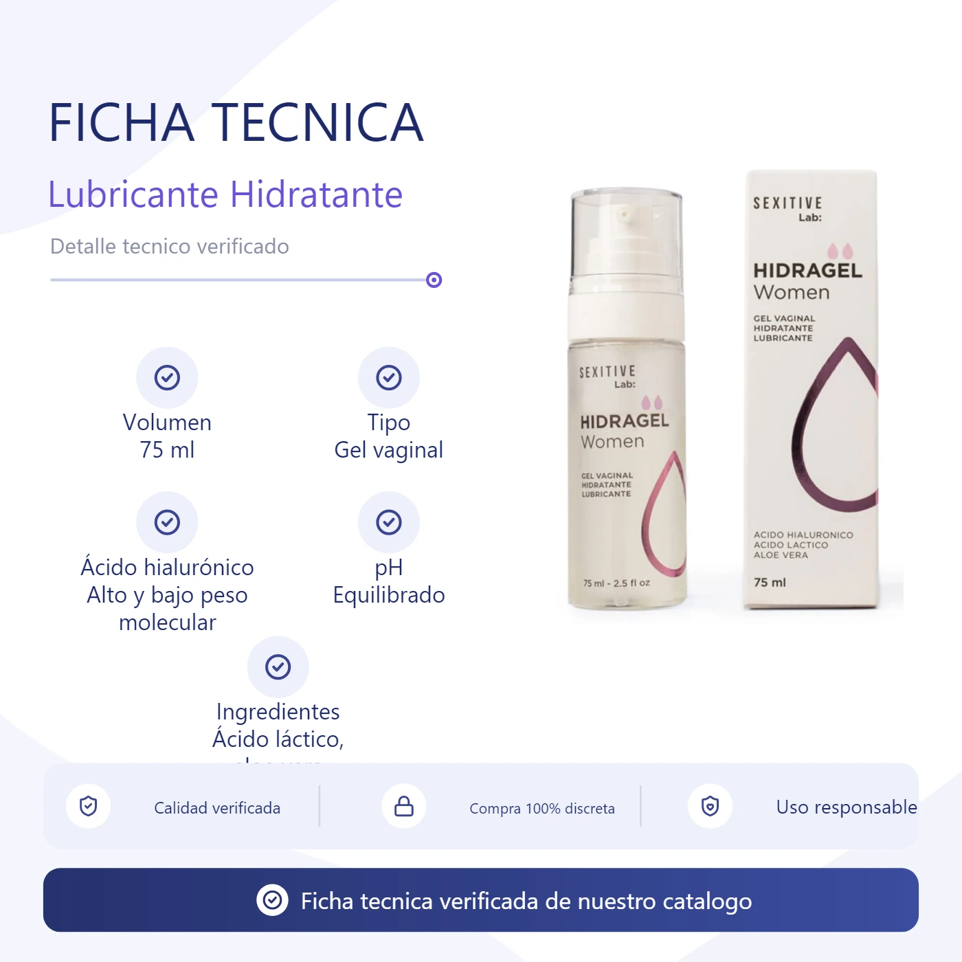 Hidragel Woman - Lubricante Intimo Hidratante 75Ml 2