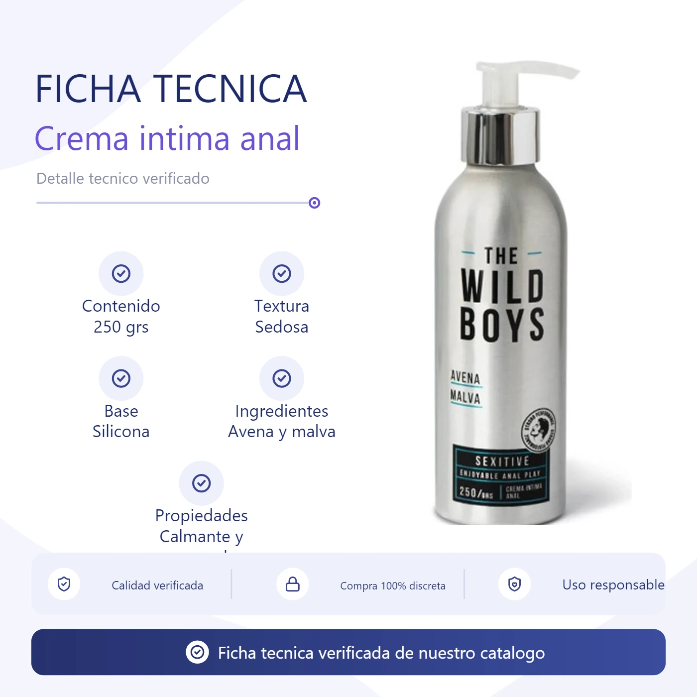 Wild Boys Crema Intima For Men Con Fenogreco Glinkgo Y Maca 250Grs 2