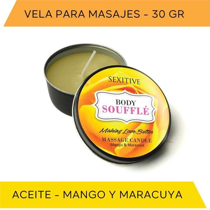 Vela para masajes Mango y Maracuya 