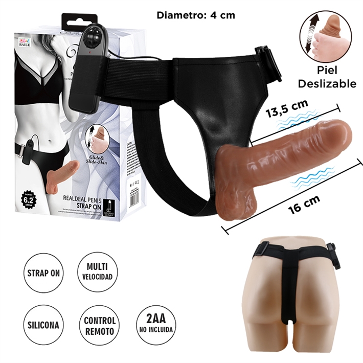 Arnes con dildo y testiculos regulable Baile