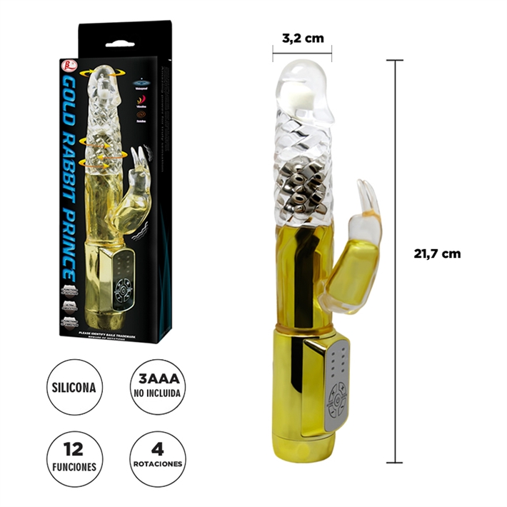 Vibrador GOLD RABBIT PRINCE Baile