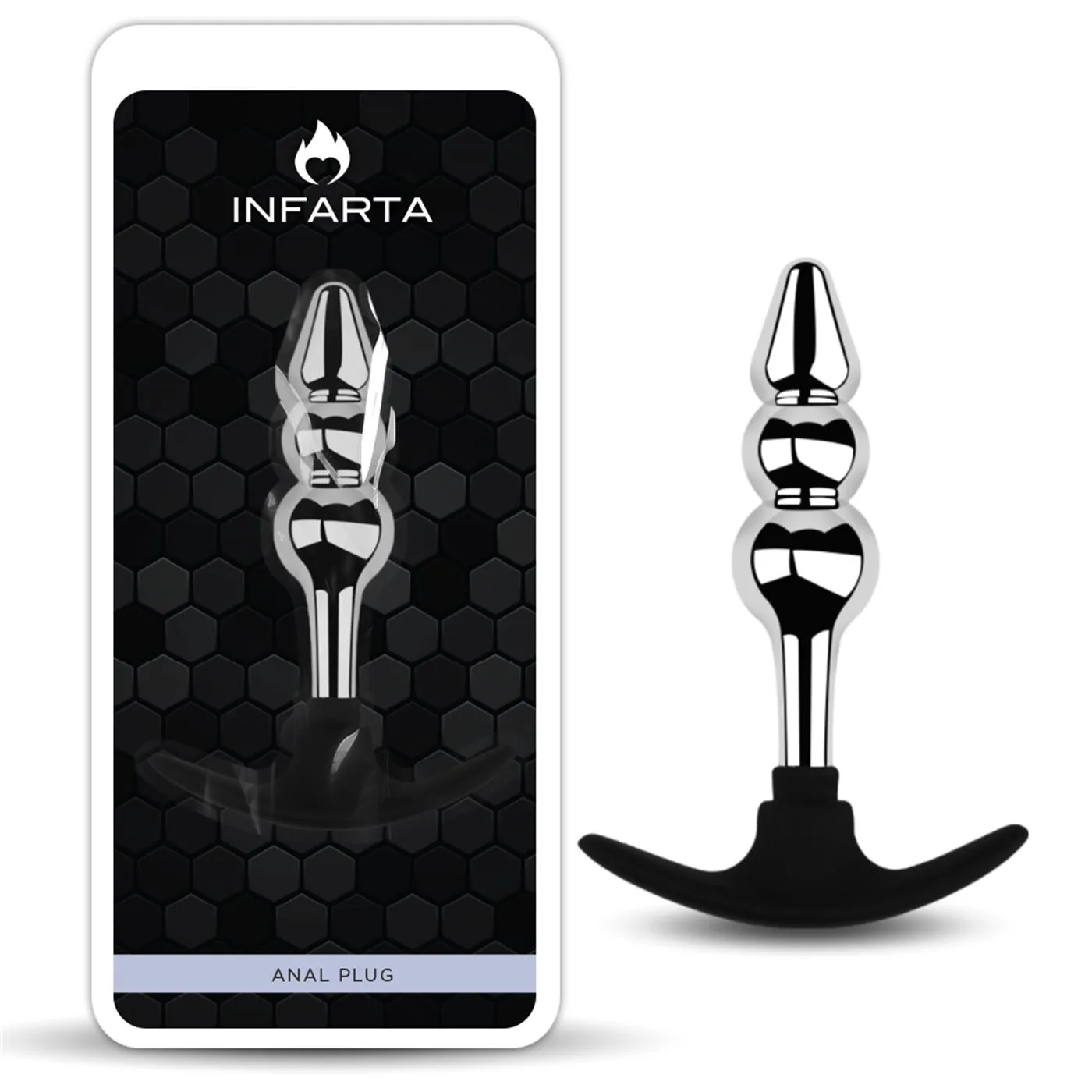 Anal Plug Silverpulse Double Metal Small